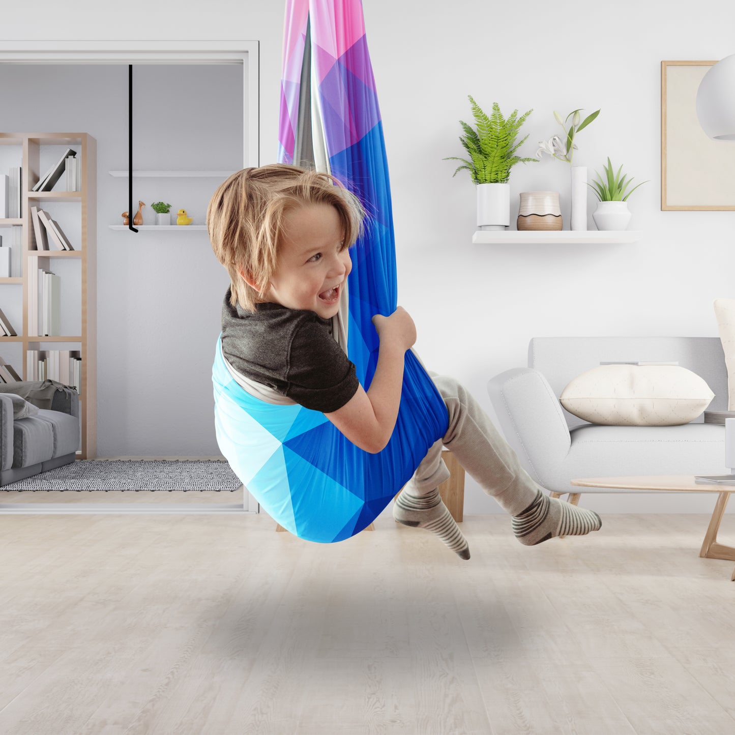 MINGLEWOOD Sensory Swing Bundle – 360° Swivel Hanger – Complete Set for Children – Special Needs: Anxiety, ADHD, Autism & Sensory Disorders